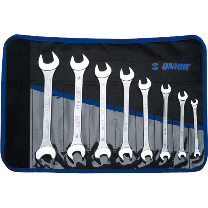 Unior Set of open end wrenches in bag