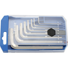 Unior 220/3PB1 L-veida seškantatslēgu komplekts plastmasas kastē 2-10/8