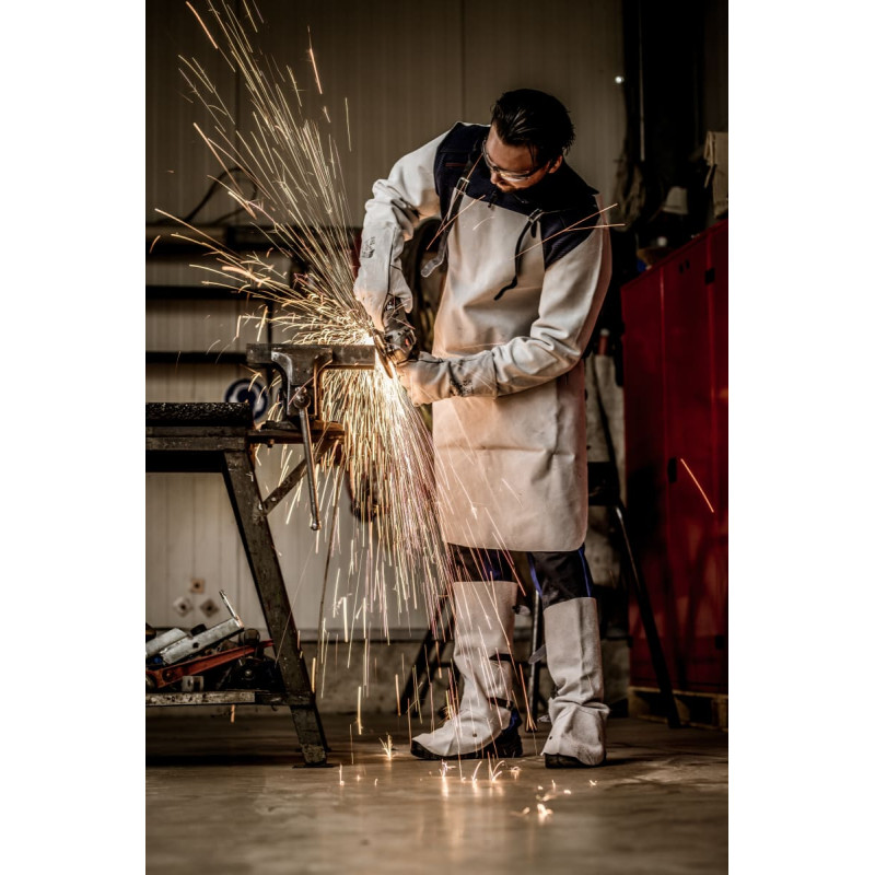 Nitras SAFE, piecu pirkstu metināšanas cimdi, pelēki, EN 388, EN 12477