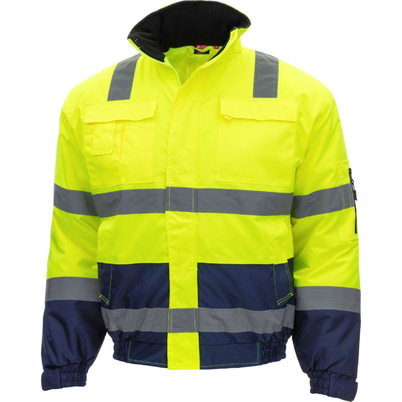 Nitras MOTION TEX VIZ, labi redzama pilota jaka, neona oranža / tumši zila, EN ISO 13688, EN ISO 20471, EN 343