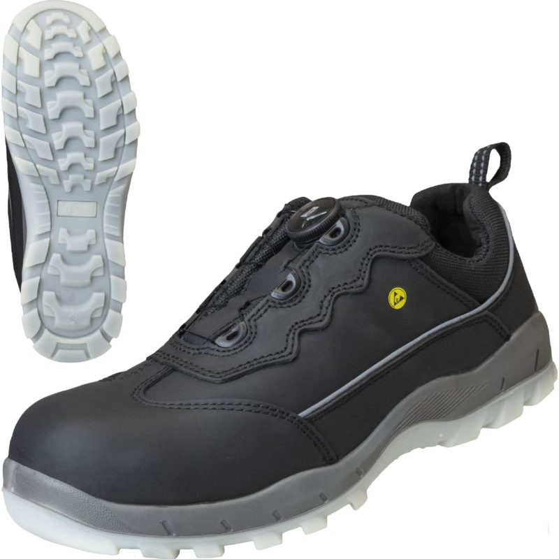 Nitras SPORT STEP FIT, drošības apavi, melni, EN ISO 20345, EN 61340-4-3, DGUV noteikums 112-191