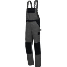 Nitras MOTION TEX LIGHT, kombinezons ar krūšdaļu, pelēks / melns, OEKO-TEX