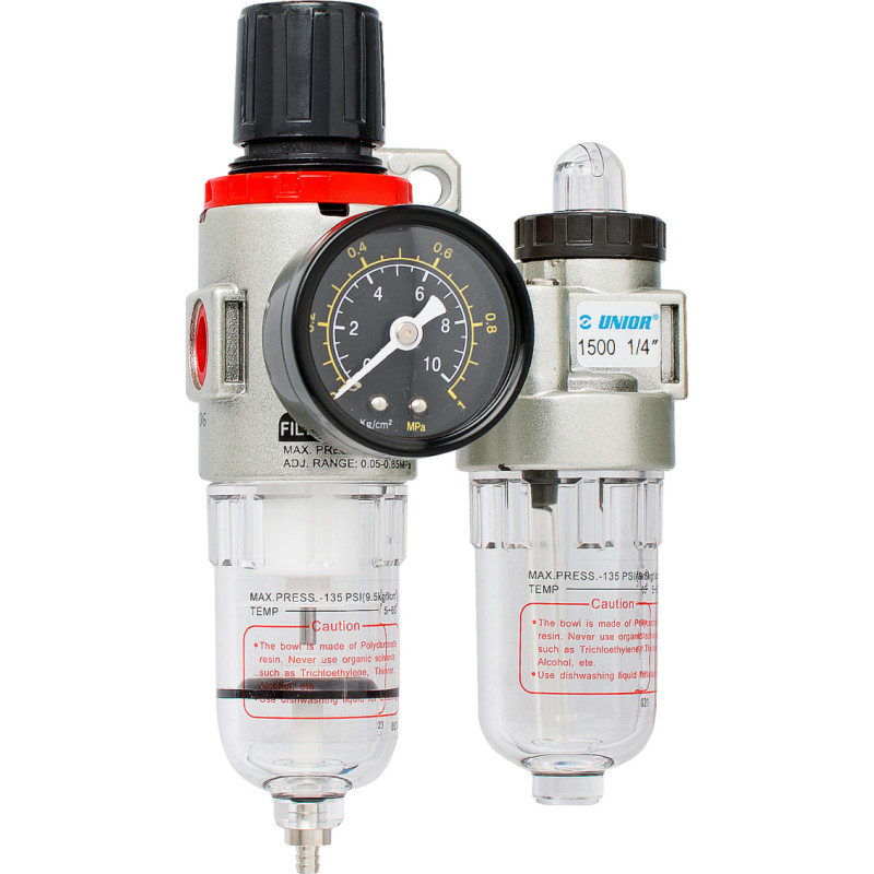 Unior 1500 Pneumatic filter regulator and lubricator 1/4 90