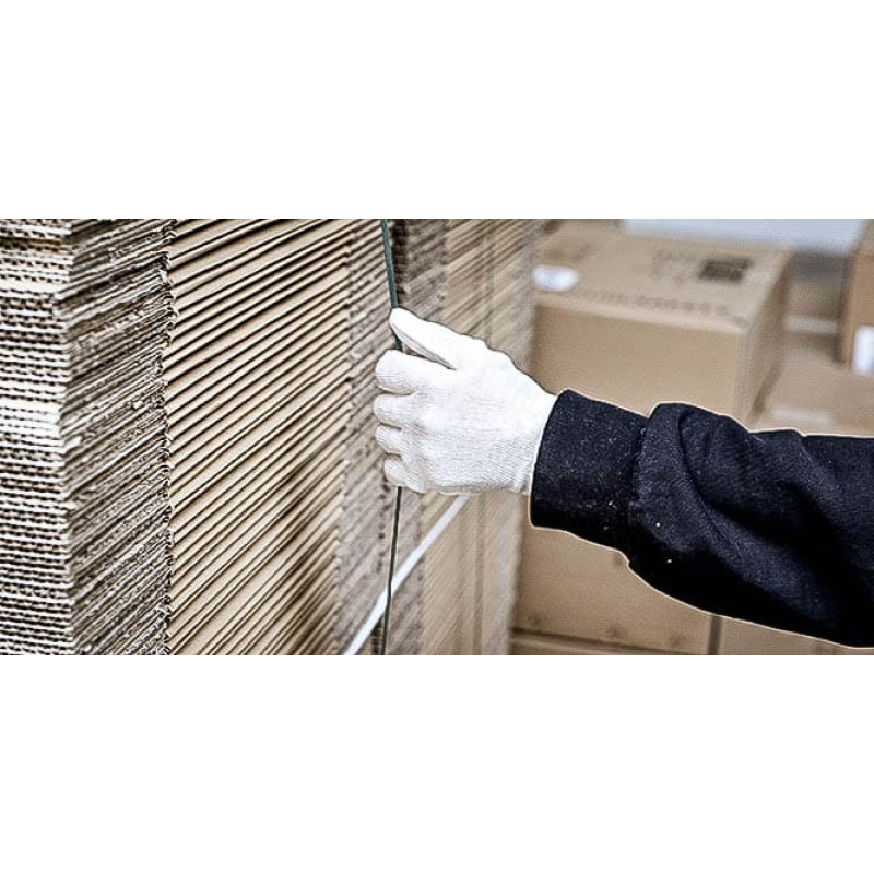 Nitras kokvilnas interlock cimdi, dabīgā krāsā