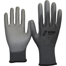 Nitras neilona cimdi, pelēki/pelēki, EN 388