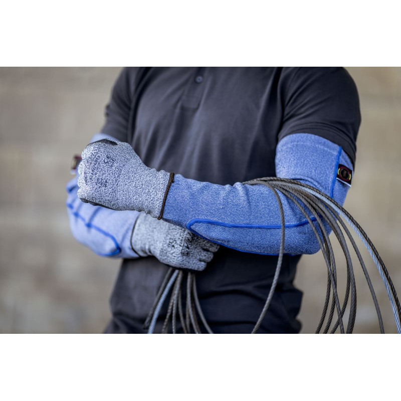 Nitras CUT3, griezuma aizsargcimdi, pelēks, PU pārklājums, daļēji pārklāts uz plaukstas un pirkstu galiem, melns, EN 388