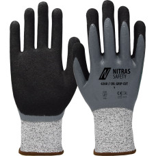 Nitras OIL GRIP CUT, griešanas aizsargcimdi, pelēks/melns, EN 388