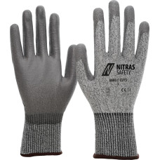 Nitras CUT5, griezuma aizsargcimdi, pelēks/pelēks, EN 388