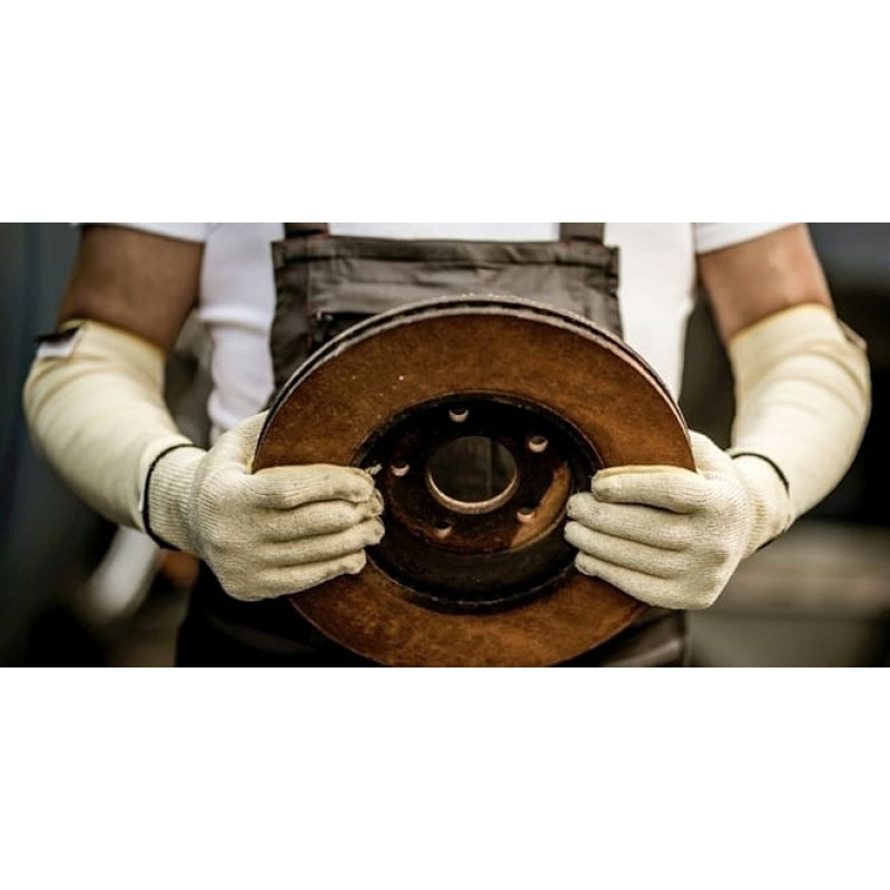 Nitras TAEKI pret griezumiem izturīgi roku aizsargi, dzelteni, EN 388, EN 407