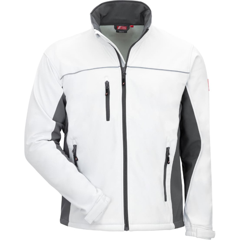Nitras MOTION TEX LIGHT, softshell jaka, balta/pelēka