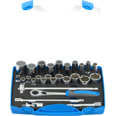 Unior 190BI6P28 Muciņu komplekts 1/2 plastmasas kastē /28