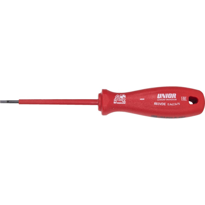 Unior 603VDE Electrician´s skrūvgriezis with insulated blade, VDE 0.8 x 4.0 x 100