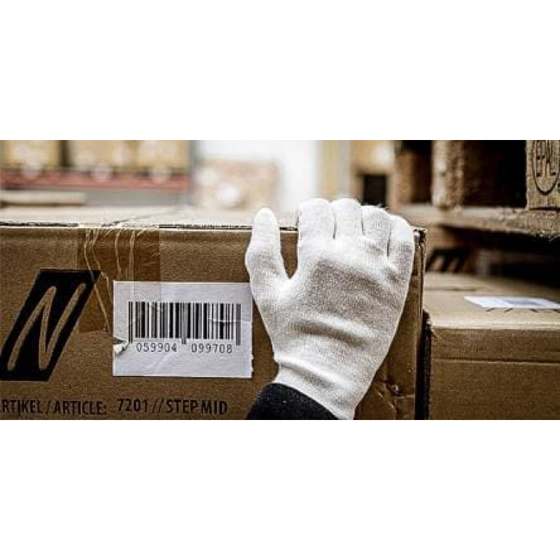 Nitras kokvilnas interlock cimdi, dabīgā krāsā