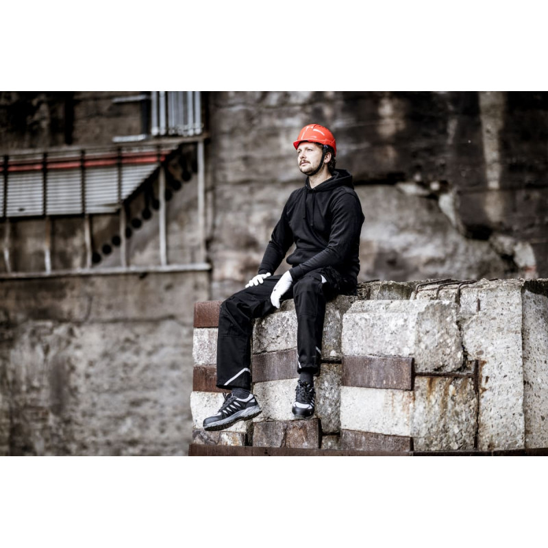 Nitras MOTION TEX LIGHT, hooded sweater, black, OEKO-TEX