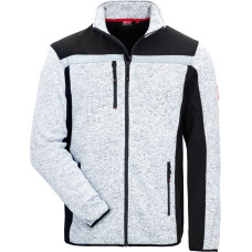 Nitras MOTION TEX PLUS, adīta softshell jaka, gaiši pelēka/melna