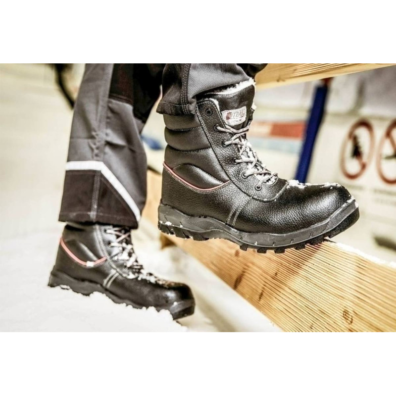 Nitras STEP MID+ MF W, S3 CI drošības ziemas zābaki, augsti, melni, EN ISO 20345, DGUV noteikums 112-191