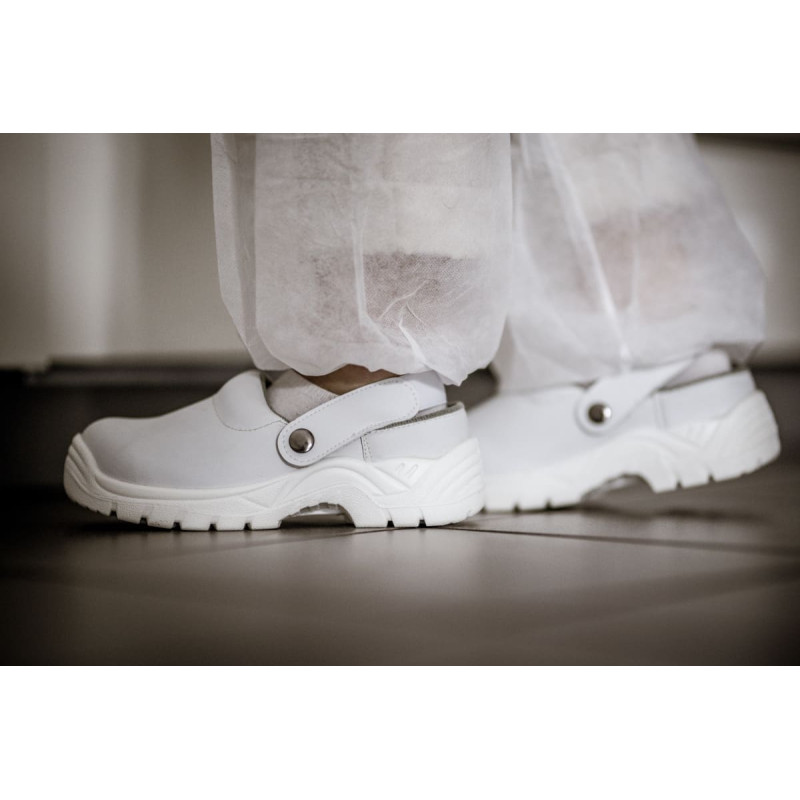 Nitras CLEAN STEP CL, SB drošības koka tupeles, balts, EN ISO 20345