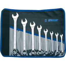 Unior Set of combination wrenches, short type in bag