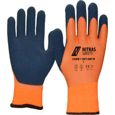 Nitras SOFT GRIP W, ziemas cimdi, oranžs / oranžs / tumši zils, EN 388, EN 511
