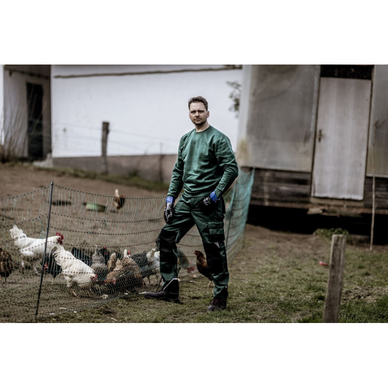 Nitras MOTION TEX LIGHT, pulovers, zaļš (krāsas kods: 3000), 70% kokvilna / 30% poliesters, 300 g/kvm, STANDARD 100 by OEKO-TEX®