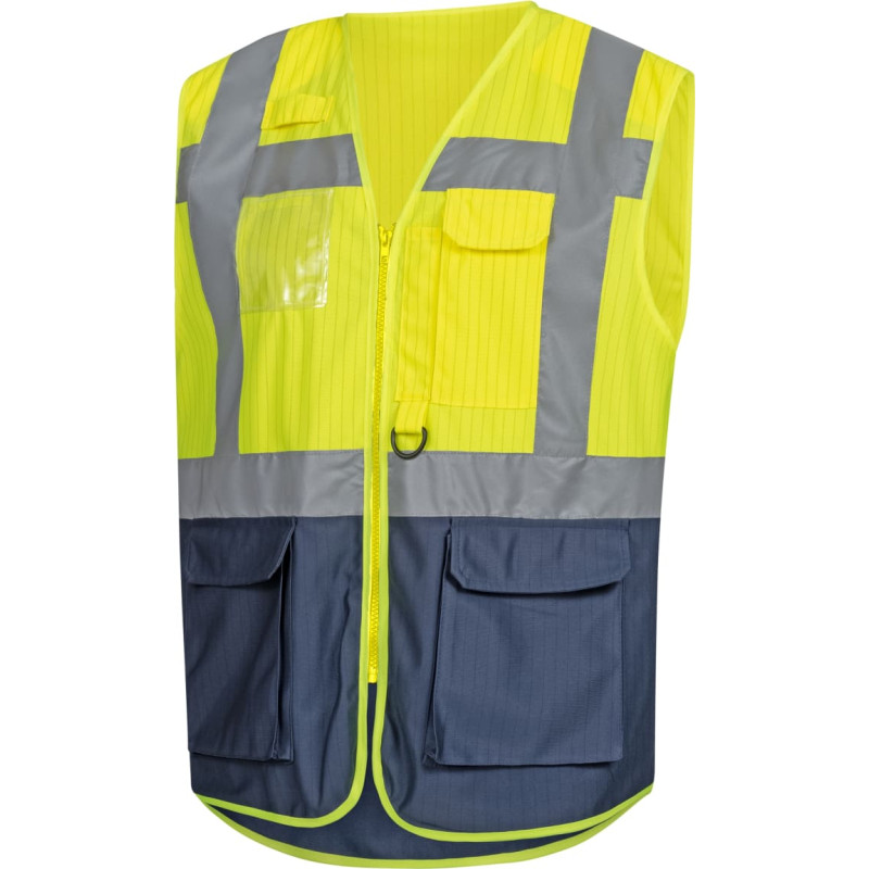 Nitras labi pamanāma veste, neona dzeltena / tumši zila (krāsas kods: 4021), EN ISO 13688, EN ISO 20471, EN 1149