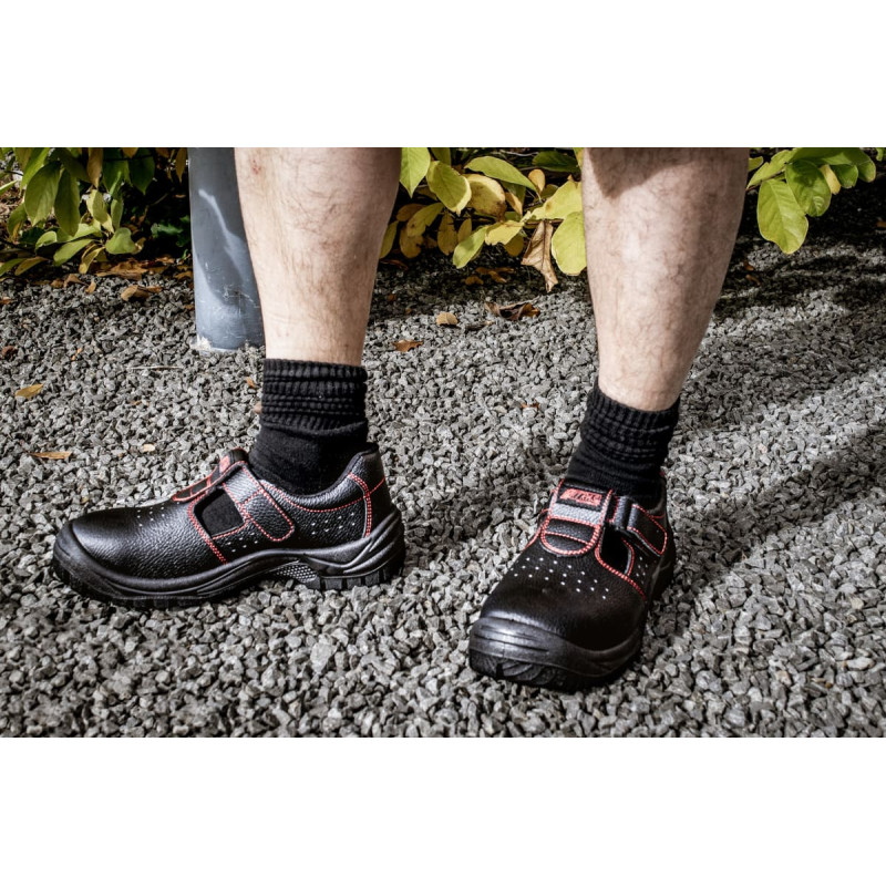 Nitras BASIC STEP SA, S1P drošības sandales, melnas, EN ISO 20347