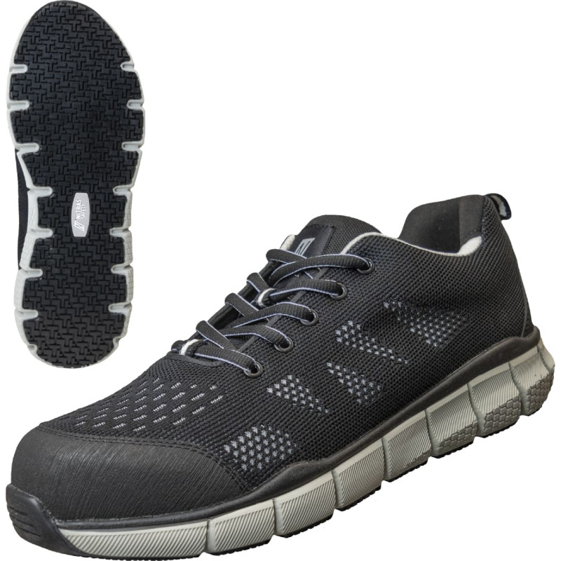 Nitras SONIC STEP, drošības apavi, S1P, izturīgs tekstils, melns/pelēks, izturīga EVA/nitrila zole, melna/pelēka (krāsas kods: 1012), EN ISO 20345, EN 61340-4-3, DGUV noteikums 112-191