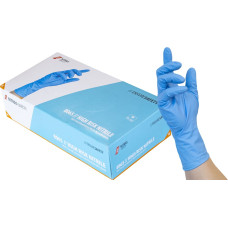 Nitras AUGSTA RISKA NITRILS, nitrila vienreizlietojamie cimdi, zili, EN ISO 374, EN 388, EN ISO 21420, AQL 0,65, kaste pa 45 gab