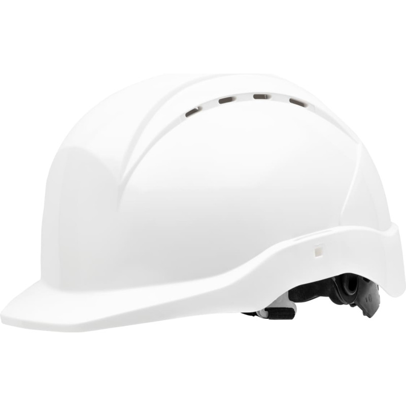 Nitras HEAD PROTECT, rūpnieciskā aizsargķivere, apvalks no HDPE, balts, iekšpuse no LDPE/tekstila, melna/pelēka, EN 397