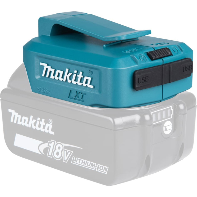 Makita LXT®  adapters 18V -> USB (2X) - 18V • 2x USB SEBADP05