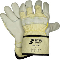 Nitras ARES, aizsargcimdi pret griezumu, dabīgā krāsa / pelēks, EN 388, EN 409