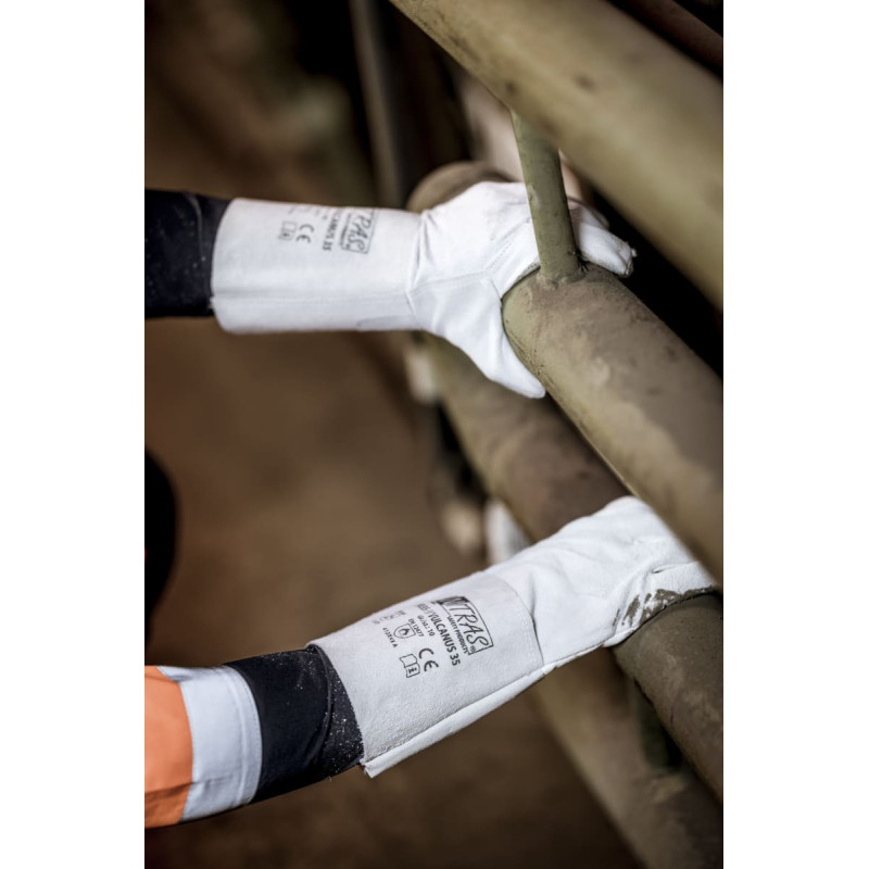 Nitras VULCANUS 35, piecu pirkstu metināšanas cimdi, pelēks / pelēks, EN 388, EN 12478