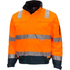 Nitras MOTION TEX VIZ PLUS, labi redzama pilota jaka, neona oranža / tumši zila, EN ISO 13688, EN ISO 20471, EN 343