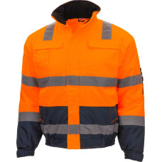 Nitras MOTION TEX VIZ, labi redzama pilota jaka, neona oranža / tumši zila, EN ISO 13688, EN ISO 20471, EN 343