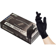 Nitras TOUGH GRIP N, nitrila vienreizējās lietošanas cimdi, melni, EN ISO 374, kaste pa 50 gab.