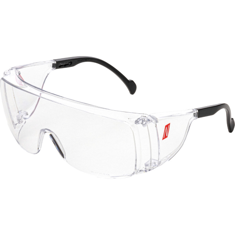 Nitras VISION PROTECT OTG, aizsargbrilles, melnas/caurspīdīgas, EN 166