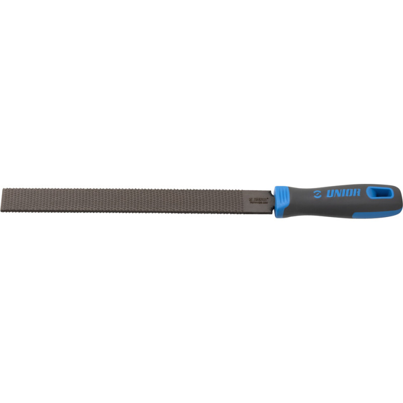Unior 767H1/2S Flat rasp with handle, half smooth 200