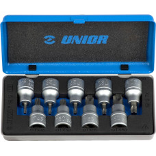 Unior 192/12 Komplekts skrūvgriezis Muciņas with TX profile 1/2 metāla kastē /9gab