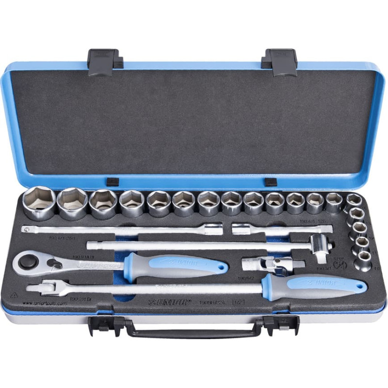 Unior 190BI6P24 Muciņu komplekts 1/2 metāla kastē 10 - 32/24