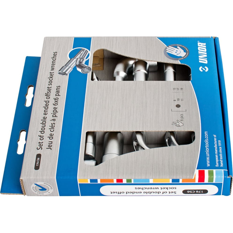 Unior 176CS6 L-veida muciņatslēgu komplekts kartona kastē 8 - 19/6