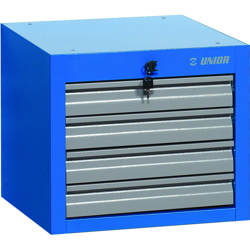 Unior 990NDH4 Narrow drawer cabinet mounted under bench top - 4 drawers 475 x 650 x 430