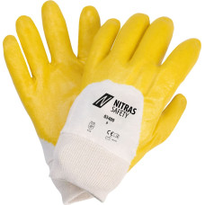 Nitras nitrila cimdi, dabīgā krāsa/dzeltens, EN 390