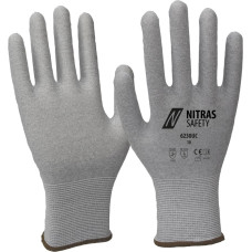 Nitras antistatiski cimdi, pelēki, EN 388, EN 16350