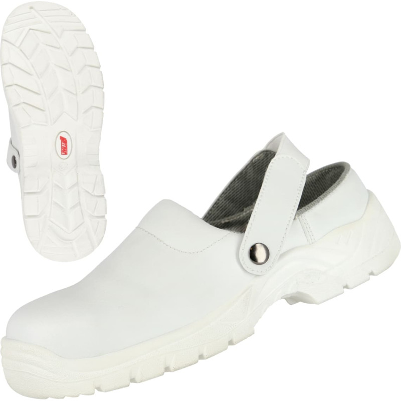 Nitras CLEAN STEP CL, SB drošības koka tupeles, balts, EN ISO 20345
