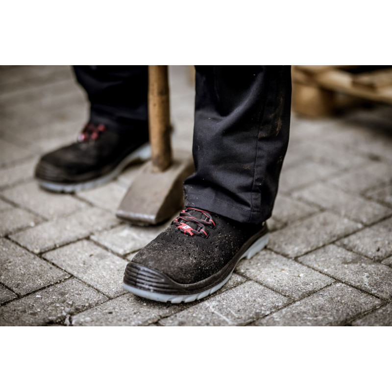 Nitras MICRO STEP MID, S1 P drošības zābaki, pusaugsti, melni, EN ISO 20345, EN 61340-4-3, DGUV noteikums 112-191