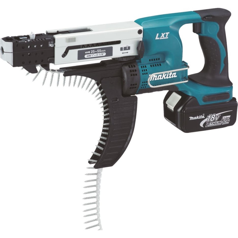 Makita LXT® skrūvgriezis ar automātisko skrūvju padevi - 18V • 25-55mm • 4000min-1 DFR550RTJX