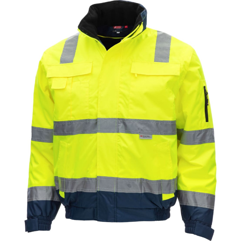 Nitras MOTION TEX VIZ PLUS, labi redzama pilota jaka, neona dzeltena / tumši zila, EN ISO 13688, EN ISO 20471, EN 343