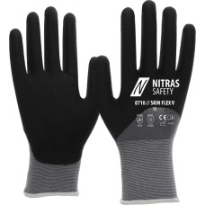 Nitras SKIN FLEX V, assembly gloves, grey,  EN 388, EN 407, OEKO-TEX