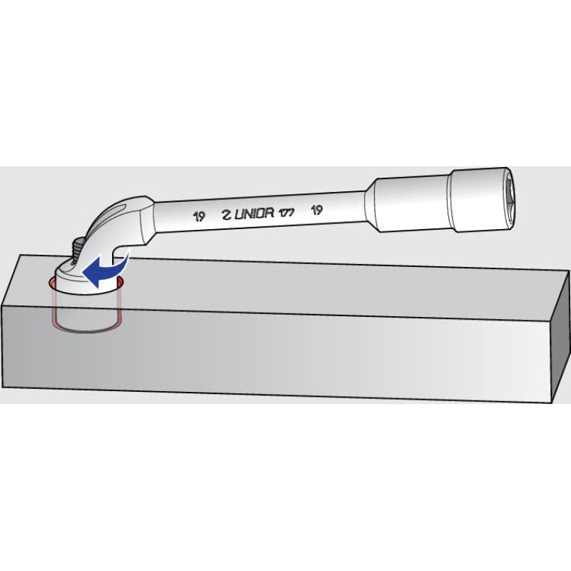 Unior 176 L-veida muciņatslēga 18