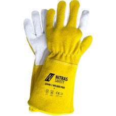 Nitras WELDER PRO, metināšanas cimdi, okera/pelēka, EN ISO 21420, EN 388, EN 12478